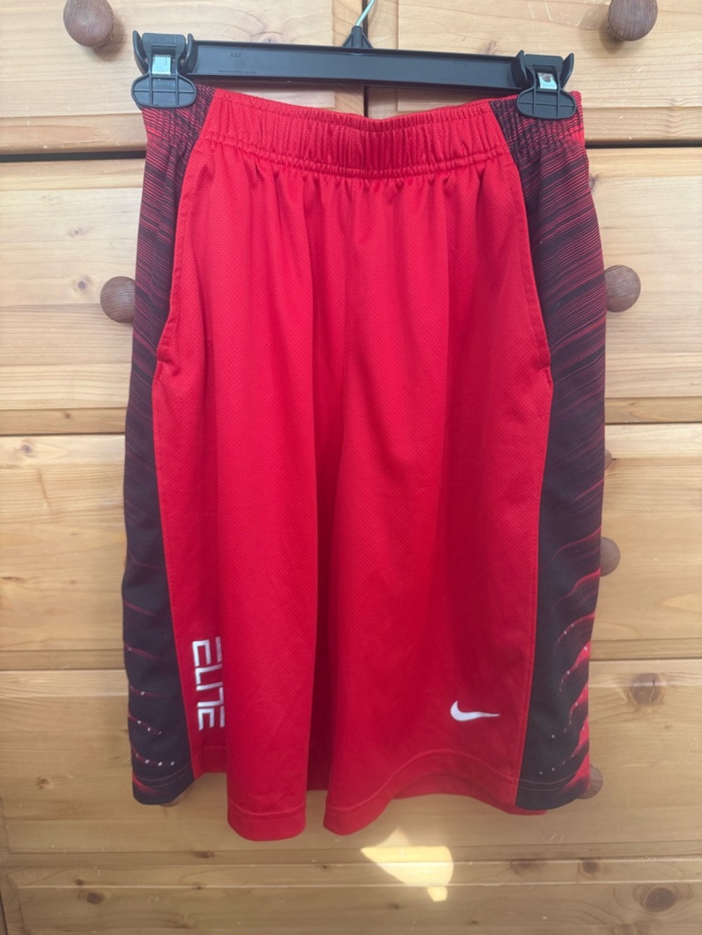 Nike Boys Red Elite Basketball Shorts